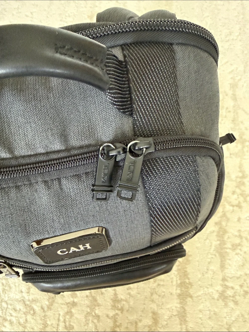 TUMI Bravo Deluxe Backpack Black Ballistic Nylon Leather Laptop Travel Bag 17”